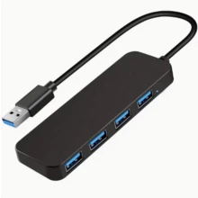 1 PC USB 3.0 Hub Four In One Hub Splitter Docking Station Laptop File Transfer Adapter Hub 4-Port USB 3.0 - màu đen - Xem 1