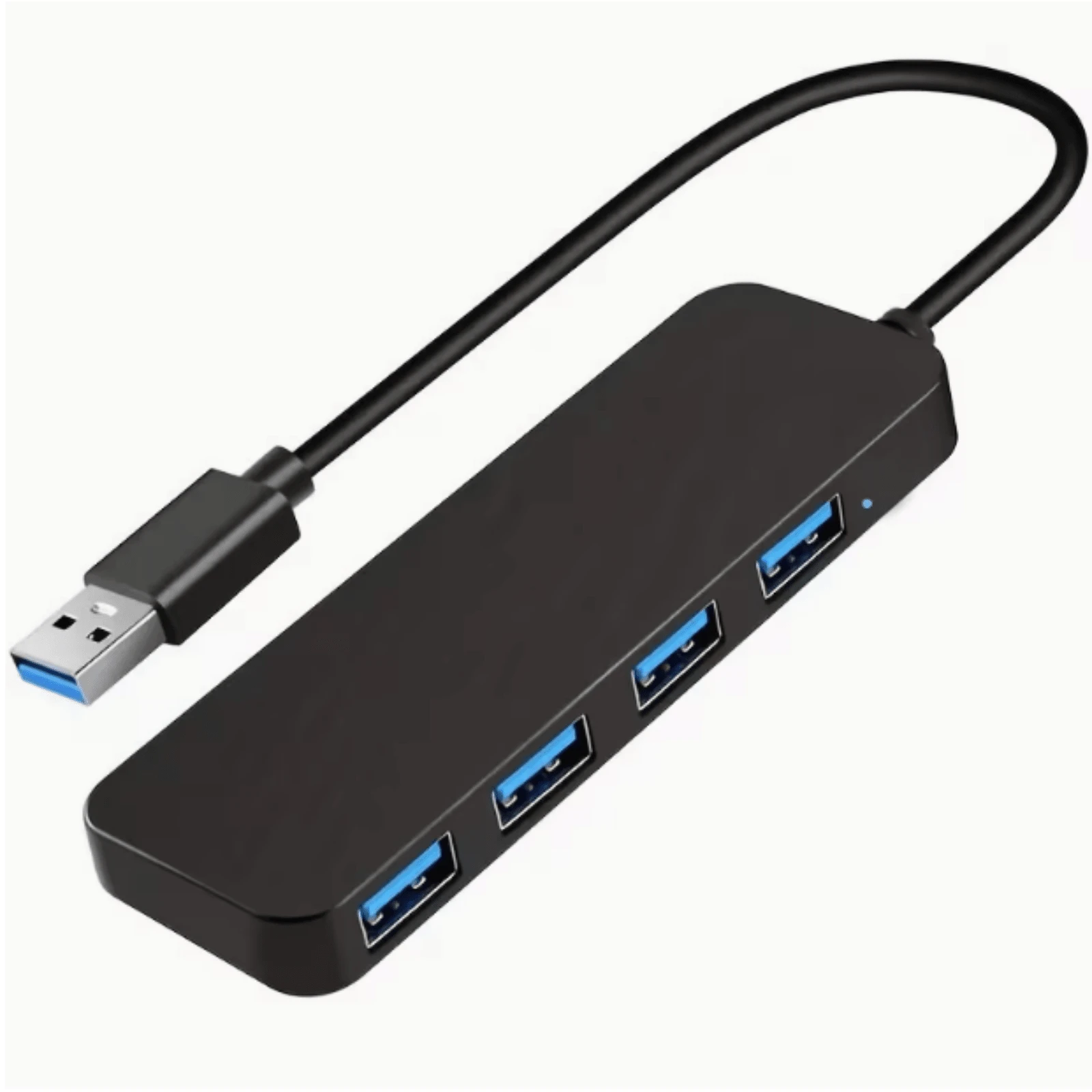 1 PC USB 3.0 Hub Four In One Hub Splitter Docking Station Laptop File Transfer Adapter Hub 4-Port USB 3.0 - màu đen - Xem 1
