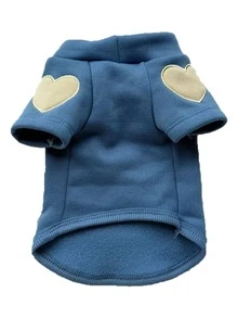 1件 LANGXINGCS 宠物衣服，保暖舒适的爱心图案狗狗连帽衫，爱心图案猫咪衣服，4种颜色可选，冬季保暖狗狗衣服，适合中小型猫狗