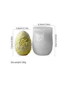 1个精美复活节兔子硅胶模具 - 耐用/耐热，适用于树脂/石膏/肥皂，复活节/各种节日礼物（母亲节/儿童节）硅胶模具 - 白色 - 查看 11