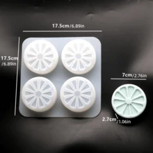 4-Cavity Silicone Soap Mold, Lotion Bar Mold, Soap Making Tools