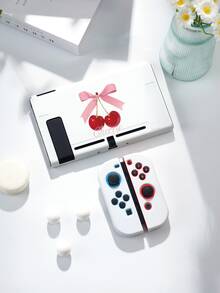 1个简约纯色樱桃图案保护壳，兼容Switch 2 (2025)、Switch 2/Switch NS/Switch OLED/Lite，Switch游戏机配件，全套，含收纳袋，Switch玩家的最佳礼物 - 彩色 - 查看 15