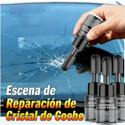 Kit de reparación rápida de cristales para coche: Reparación rápida y duradera de grietas y fisuras. Sin necesidad de lijar los bordes. Herramientas de reparación de cristales para restaurar la transparencia y alisar las superficies.