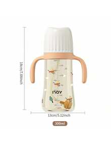 Baby PPSU Feeding Bottle With Straw Cup & Handle, 240ml/300ml, 8oz/10oz