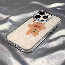 Esta adorable funda con estampado de hombre de jengibre es compatible con diversos modelos de teléfono, como OPPO Reno 16E/15/14/13/12/11/PRO/PLUS/PROMAX/MINI, S/A/M/NOTE, S/G/EDGE/E, Transition Spark/HANTOM/CAMON/INFINIX, Honor 400/PLAY/X/Y, OPPO Reno/A/F, OPPO Reno 14/Redmi/POCO/NOTE y muchos más. Transparente, sencilla, elegante y duradera, está hecha de TPU. Es ideal para celebraciones como San Valentín, Halloween y Navidad, y es perfecta para uso personal o como regalo. - transparente - Ver 2