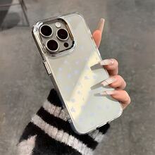 Bluebells on the edge of the clouds This stylish and comfortable large-hole IMD metal camera transparent soft phone case is perfect as a gift for friends, loved ones, or family. It is compatible with iPhone 17/X/XR/11/12/13/14/15/16, OPPO, , VIVO, , , and  models, including Plus, Pro, Max, and SE versions. It is an ideal gift for Christmas, Valentine's Day, and New Year's. - transparente - Ver 3