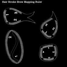 眉形定位尺 1分钟眉形塑造尺模板 快速绘制半永久纹眉 仿真眉毛 眼线 微针纹眉 永久化妆模板 - 彩色 - 查看 4