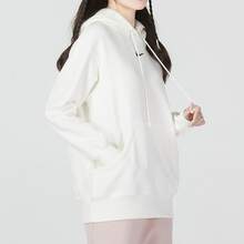 Nike Sportswear Phoenix 刷毛純色 Logo 印花抽繩套頭運動衫 女款 白色 - 白色 - 查看 5