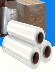 1 Roll 300m Transparent Stretch Film, Box Wrapping Film, Courier Packaging Film, Plant Grafting Film - Transparent - View 3