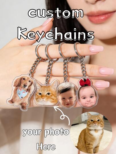 1/3/5 chiếc móc khóa ảnh cá nhân hóa, mặt dây chuyền acrylic tùy chỉnh, có thể tùy chỉnh hình người/động vật, móc khóa ảnh mèo, móc khóa ảnh chó cá nhân hóa, quà tặng kỷ niệm thú cưng, quà tặng người yêu thú cưng, mặt dây chuyền hình chó tùy chỉnh, quà tặng chủ nuôi thú cưng, móc khóa in logo, móc khóa, móc khóa ảnh gia đình, móc khóa chân dung thú cưng, móc khóa, móc khóa ảnh gia đình thú cưng, quà Giáng sinh, móc khóa ảnh tùy chỉnh, quà tặng ảnh độc đáo