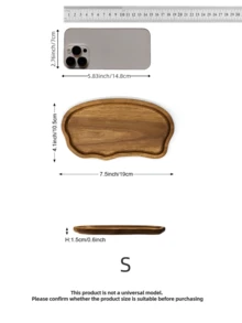 1pc/2pcs Wooden Tray, Cloud Shaped Tray, Rainbow Shaped Tray, Wooden Tray, Cosmetic Display Tray, Perfume Tray, Bathroom Tray, Wooden Cutlery Tray, Cake Tray, Kitchen Tray, Birthday Display Stand, Garden Tray, Cupcake Tray, Suitable For Birthday, Thanksgiving, Valentine's Day And Other Occasions, Star, Moon - Brown - View 14