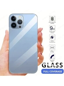 XINHONGYU 2片装高清高透钢化玻璃背膜，手机保护背膜钢化玻璃膜，兼容 17 Pro Max/17 Air/16E/16 Plus/16 Pro/16 Pro Max/15/14/13/12/11/X/8/7系列 - 無色 - 查看 6