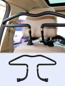 多功能汽车座椅靠背衣架 - 通用设计，适用于座椅靠背和头枕，防锈，节省空间，安装简便，保持衣物平整无褶皱，黑色外观，商务旅行者和通勤族的理想之选 - 車用椅背衣架 - 查看 11