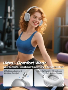 Remax Bluetooth Headphones Over Ear, 70 Hours Playtime Wireless Headphones With Up To 300 Hours Battery Standby, Support Answer Call(Black), Premium Gift For Friend, Classic Best Seller Of Store - RB-602 - View 4