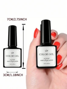 1/5 瓶粉色、红色和白色系列 UV 凝胶指甲油，DIY 美甲用品，适合法式美甲、日常和节日佩戴 - 彩色 - 查看 11