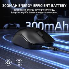 ATTACK SHARK Chuột chơi game không dây 2.4G/Bluetooth/Có dây, tốc độ phản hồi 1000Hz, trọng lượng nhẹ 67g, pin sạc 300mAh, DPI điều chỉnh được từ 400–12800, thiết kế công thái học đối xứng, cảm biến quang học S203. - Nhiều màu - Xem 5