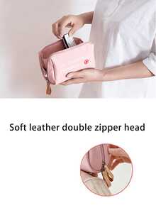 Portable Cosmetic Bag, Nordic Style, Multi-Functional Classification Design; Portable Medicine Bag, Compact Pill Organizer, Travel Medicine Organizer, Suitable For Daily Use/Outdoor/Travel; A Health Essential, Multi-Layer Waterproof Coating; Multi-Functional Digital Bag