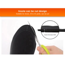 Plantillas eléctricas USB calentables para esquí deportes al aire libre, hombres y mujeres. Aumentan rápido la temperatura en invierno frío (40-50℃), no se congelan. Lavables y cortables, ajustables para tallas 41-46. Con cable USB, mantienen los pies cálidos durante actividades deportivas. Ideales para esquí y deportes invernales, combinan comodidad y funcionalidad. - Negro - Ver 4