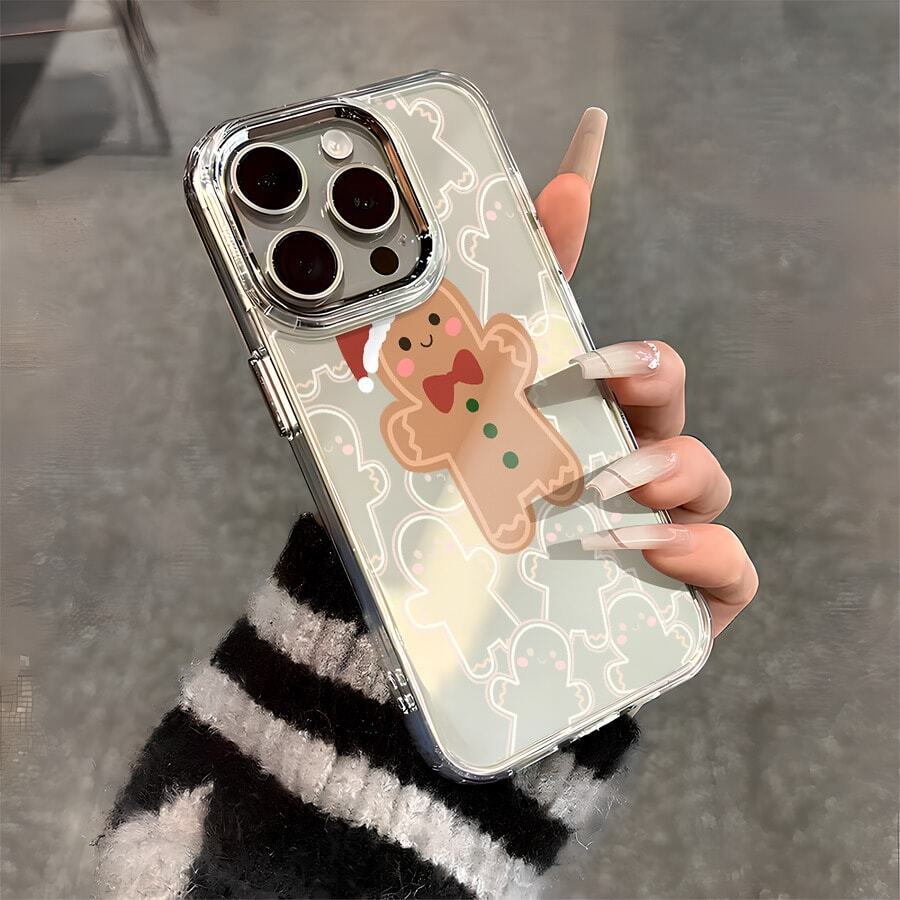 Esta adorable funda con estampado de hombre de jengibre es compatible con diversos modelos de teléfono, como OPPO Reno 16E/15/14/13/12/11/PRO/PLUS/PROMAX/MINI, S/A/M/NOTE, S/G/EDGE/E, Transition Spark/HANTOM/CAMON/INFINIX, Honor 400/PLAY/X/Y, OPPO Reno/A/F, OPPO Reno 14/Redmi/POCO/NOTE y muchos más. Transparente, sencilla, elegante y duradera, está hecha de TPU. Es ideal para celebraciones como San Valentín, Halloween y Navidad, y es perfecta para uso personal o como regalo. - transparente - Ver 1