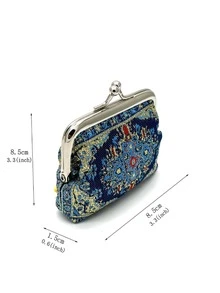 迷你夹式零钱包，休闲风格女士迷你零钱包，时尚百搭，适合日常使用/时尚女士，创意钱包，女士包包，迷你钱包，零钱包，学生礼物，非常适合作为活动礼物/手递礼物，精致图案，非常适合作为派对礼物、节日礼物 - 彩色 - 查看 2