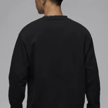 Nike Jordan Brooklyn Flece Brand Logo Comfortable Crew Neck Long Sleeve Sweatshirt For Men, Black - 黑色 - 查看 2