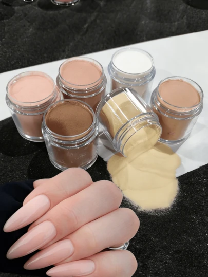 6色亚克力美甲3D立体雕塑美甲延长及雕刻套装，专业聚合物3D亚克力美甲套装，女士女孩礼物，持久易用，6色亚克力粉套装，圣诞粉色高光亚克力粉套装，美甲DIY艺术设计