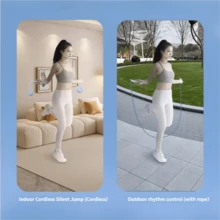 2-In-1 Weighted Ball Jump Rope Trainer | Detachable Weighted Ball & Dual-Use Design | Mechanical Counter & Adjustable Weight - Multicolor - View 6