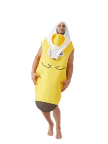 黄色香蕉角色扮演服装，成人均码，带可拆卸帽子，可爱卡通形象，适合狂欢节、万圣节、家庭聚会、节日娱乐，营造欢乐气氛 - 彩色 - 查看 8