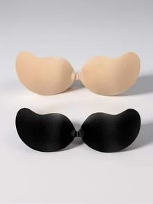 2 Pairs Strapless Sticky Push-Up Bra For Women,Adhesive Invisible Backless Nipple Covers - Multicolor - View 8