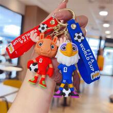 2026 US Mexico World Cup Mascot Keychain Pendant, US Canada Mexico Football Pendant, Fan Merchandise - 彩色 - 查看 3