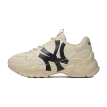 MLB Unisex NY Thick Sole Casual Sneakers 3ASHC104N - Beige-50BGS - View 7