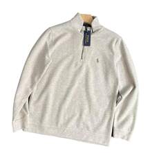 Polo Ralph Lauren Zipper Polo Sweatshirts , Long Sleeve Sweatshirts ,Relaxed Zip - 燕麥色 - 查看 6