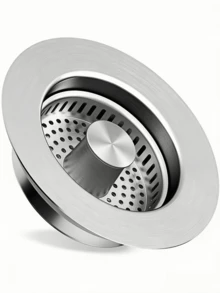 Upgraded 3 In 1 Kitchen Sink Drain Strainer - Stainless Steel Sink Stopper, Anti-Clogging Sink Food Catcher Basket,Kitchen - 銀色 - 查看 8