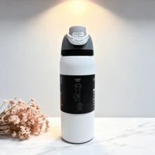 1个装保温不锈钢水瓶 - 32-40盎司防漏运动水瓶，配有双功能吸管盖、翻盖吸管和宽口设计 - 可保温24小时 - 适合健身、旅行、节日送礼和日常使用 - 彩色 - 查看 14