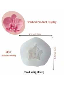 1pc Elegant Asymmetric Flower Candle Silicone Mold - Easy To Clean/Multipurpose, Suitable For Making Soap/Plaster, DIY Home Decor And Craft Gift Molds - White - View 12