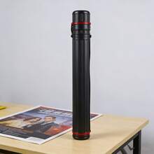 DEWEL Drawing Tube Blueprint Case Telescoping Art Tube Large Plastic Black Storage Tube Expands From 25 To 40 Inches Plastic Waterproof And Light Resistant Poster Tube With Strap - Black - View 2