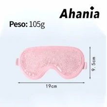 Refreshing Eye Mask With Hot And Cold Gel Beads, Reusable, Relaxing, Velvet Fabric, Double-Sided - 彩色 - 查看 9