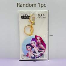 Mattel 2pcs/1pc Random, New Witcher Squad Compact Mirror, Smooching Keychain, Metal Bag Charm Keyring - Multicolor - View 10