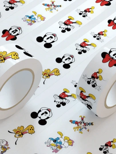 500pcs Cute Mickey Mouse Stickers, Adorable Cartoon Creative Decorative Stickers, Suitable For Decorating Notebooks, Phone Cases, Skateboards, Guitars, Party Supplies, Luggage, Boxes, Helmets, Envelopes, DIY Decoration, Also Great For Christmas, Halloween And Birthday Gifts