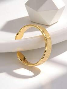 Charm-In 1 Stück verstellbarer, vergoldeter Herz-Offener-Ring für Frauen - Accessoire für den täglichen Gebrauch, perfektes Geschenk für Freundinnen/Geburtstage/Lässig Zusammenkünfte - Gold - Übersicht 3