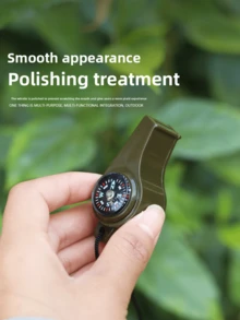 Outdoor Plastic Whistle With Compass Thermometer Multifunctional Rubber Basketball Zero - Multicolor - View 2