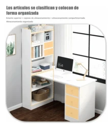 Escritorio para Computadora, Diseño Minimalista Moderno, Ideal para Oficina, Home Office, Fácil Armado, con Estructura Resistente