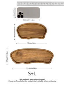 1pc/2pcs Wooden Tray, Cloud Shaped Tray, Rainbow Shaped Tray, Wooden Tray, Cosmetic Display Tray, Perfume Tray, Bathroom Tray, Wooden Cutlery Tray, Cake Tray, Kitchen Tray, Birthday Display Stand, Garden Tray, Cupcake Tray, Suitable For Birthday, Thanksgiving, Valentine's Day And Other Occasions, Star, Moon - Brown - View 13