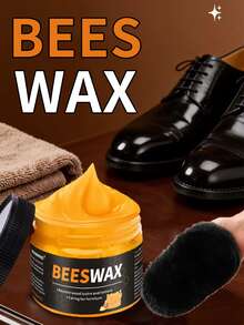 Shoe Care Kit - Polishing Gloves, Beeswax Oil For Synthetic Products, All-Purpose Dye For Shoes, Bags, Jackets, Sofas Etc. Quick Polishing, Deep Nourishing, Shoe, Spring Summer Picks, Brides Maid Gifts, Room, Bedroom Decor, Bedroom Decor, Beach, Travel, For Men, For Women, Vacation - Beeswax Oil + Polishing Gloves - View 1