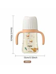 Baby PPSU Feeding Bottle With Straw Cup & Handle, 240ml/300ml, 8oz/10oz