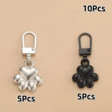 5/10/20pcs Dog Paw Metal Zipper Pulls, DIY Replacement Keychain Suitable For Luggage, Wallets, Jackets, Backpacks, Etc. - Multicolor - View 23