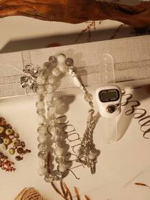 2pcs Rosary Counter Set - High-End Packaged Ring Counter, Bracelet Counter Set With Beads, Counter, Electronic Manual Button Counter, Compact Portable Finger Ring Counter, Thumb Press Counter - Multicolor - View 8