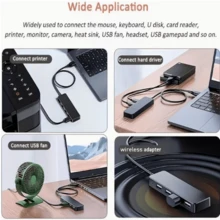 1 PC USB 3.0 Hub Four In One Hub Splitter Docking Station Laptop File Transfer Adapter Hub 4-Port USB 3.0 - màu đen - Xem 4