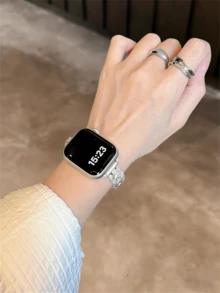 新款鑽石手鍊錶帶 38/40/41/42/44/45/46/49mm，相容於 錶帶，相容於錶帶，相容於 Ultra/Se10/9/8/7/6/5/4/3/2/1 - 星光麥穗 - 查看 3