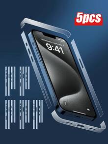 5片装苹果手机边框保护膜，0.1毫米厚，防刮耐磨，兼容 16/16Pro/16Plus/16ProMax/15/15 Plus/15 Pro/15 Pro Max/14/4 Plus/4 Pro/14 Pro Max/13/13 Pro/13 Pro Max/12/12 Pro/12 Pro Max/17/17 Air/17 Pro/17 Pro Max - 無色 - 查看 27